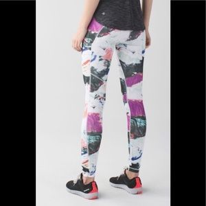 LULULEMON Leggings Marble Print Geometric  RARE